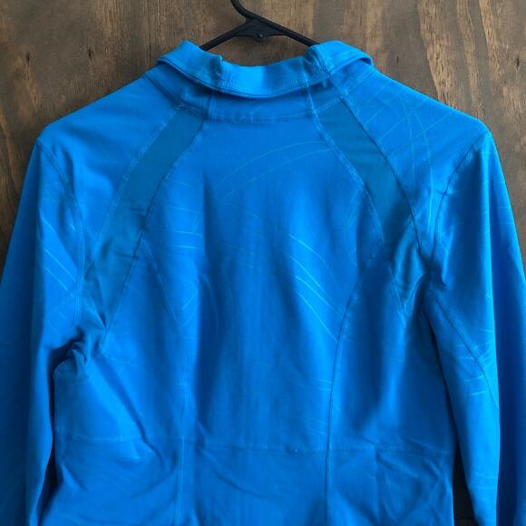 Zella Womens Jacket Blue Full Zip Activewear Performance Mesh Stretch Medium - Picture 9 of 10